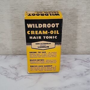 WILDROOT Cream-Oil Hair Tonic Box Only Vintage Advertising Decor Rustic